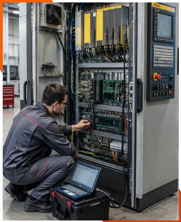 Ремонт систем ЧПУ FANUC промышленных станков в Сочи